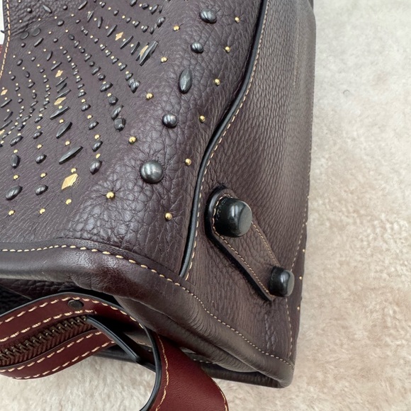 1941 Coach Rogue 30 Anniversary Rivets Oxblood - Picture 10 of 16